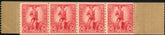 US WS12 War Savings Stamp F - VF NH Coil Starting Strip of 4